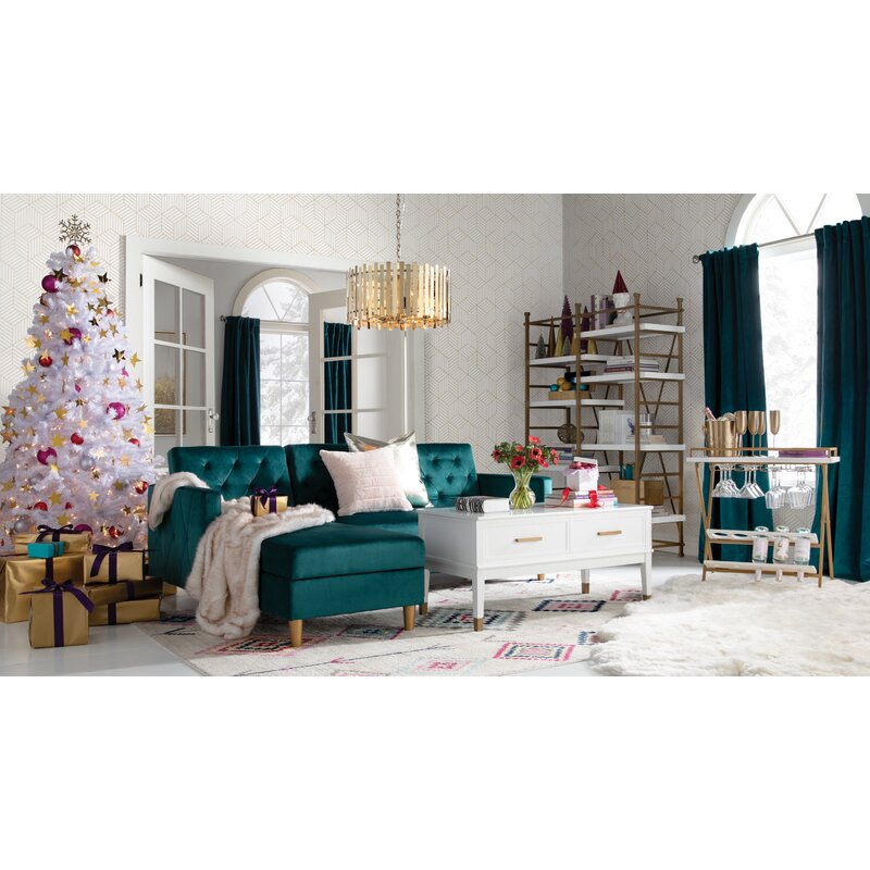Liberty 84&prime;&prime; Wide Reversible Sleeper Sofa & Chaise