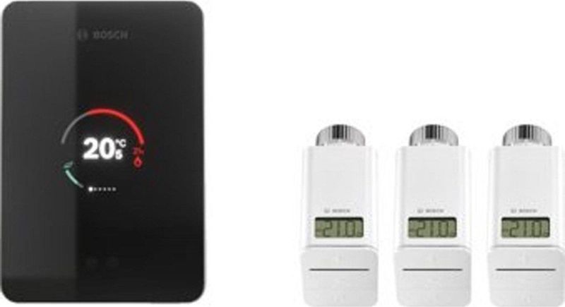 Bosch - EasyControl CT 200 - Slimme Thermostaat - Zwart - Inclusief 3 Radiatorthermostaten