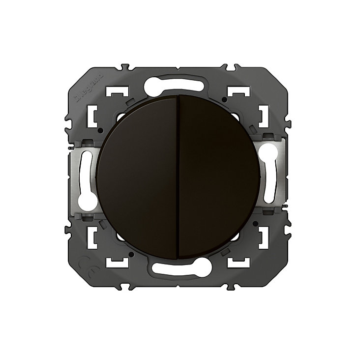 Double Poussoir Legrand Dooxie noir