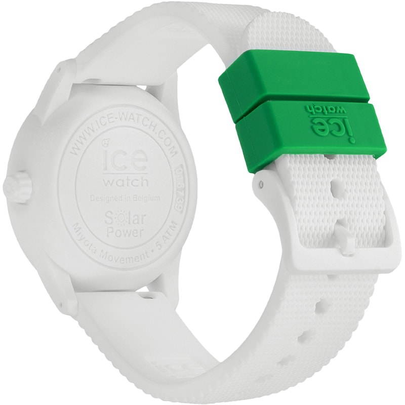 Montre solaire en silicone - ICE Solar Power - Nature Numbers - Small - Blanc