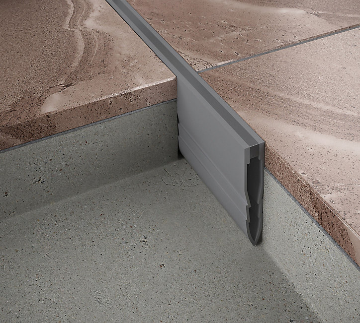Profilé de dilatation intérieur Diall droit PVC gris lisse 8,5mmx250cm