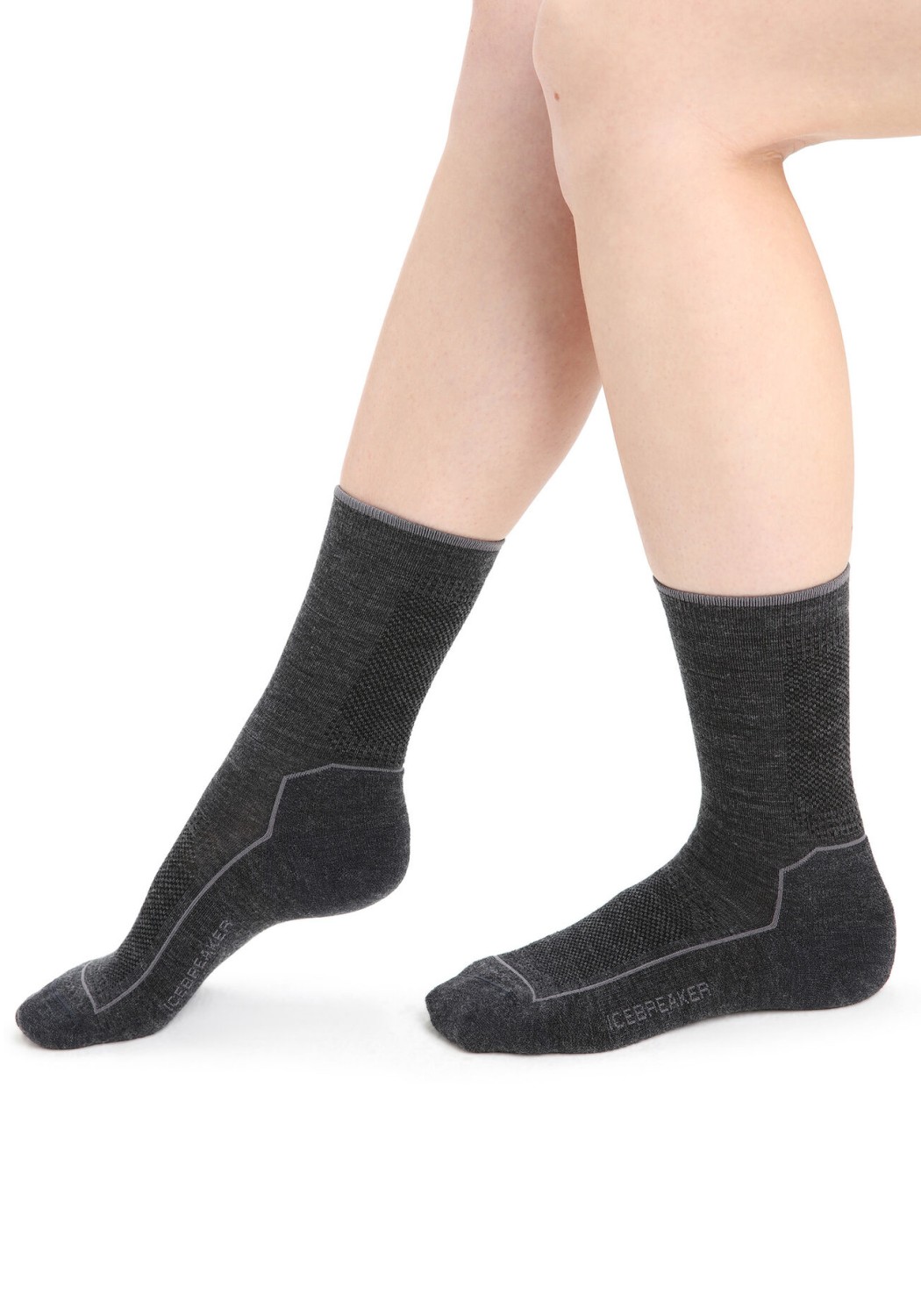 Icebreaker Damen-Wandersocken Cool-Lite 3Q Crew Jet HTHR/Monsoon