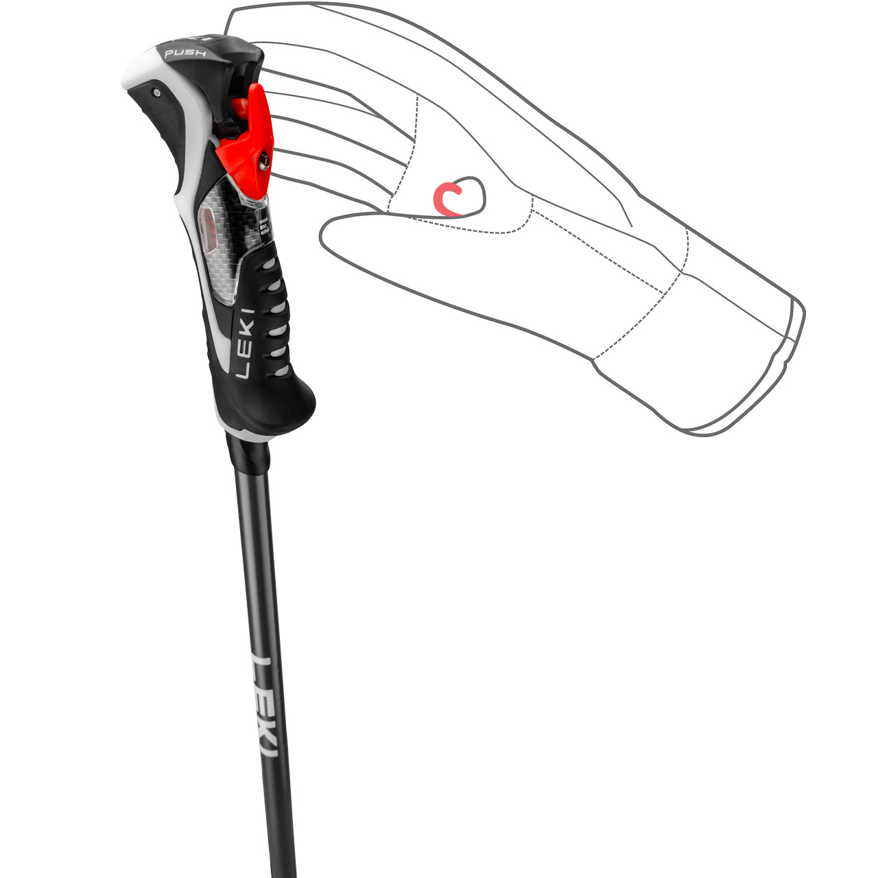 Leki Carbon 14 3D black/dark anthra/bright red | Leki Alpin Skistöcke | Leki | L | MARKEN | XSPO