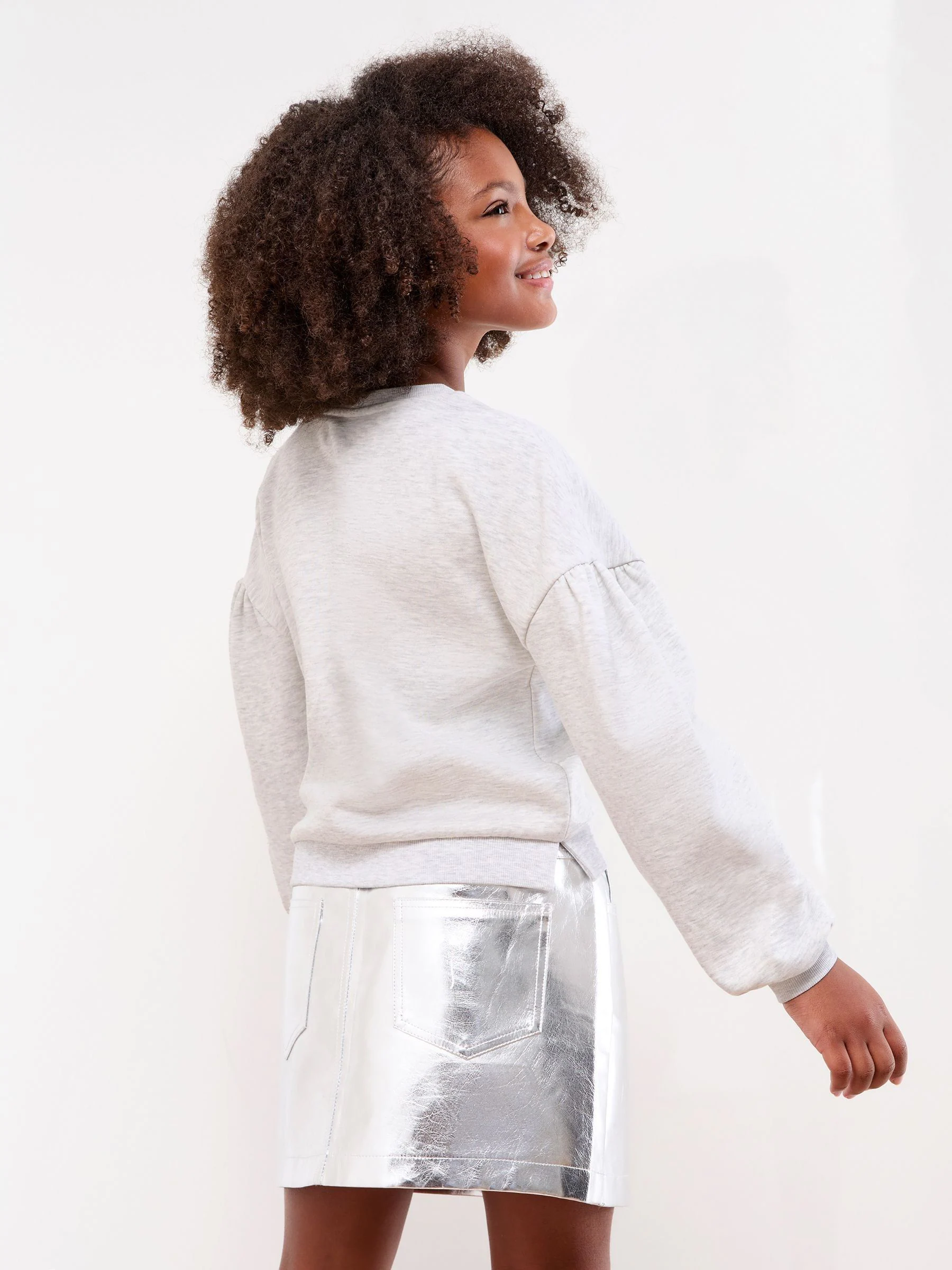 Grijs met ijsbeer - Lipsy kerstsweatshirt met ronde hals (5-16jr)