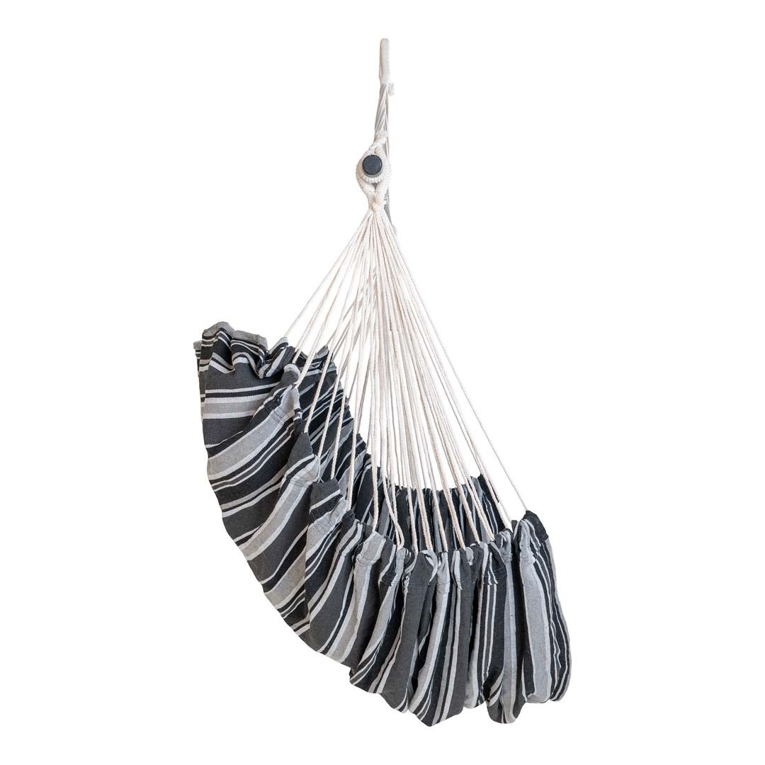 Lamia hangende tuinstoel, grijs en zwart. 130 x 100 x 185 cm