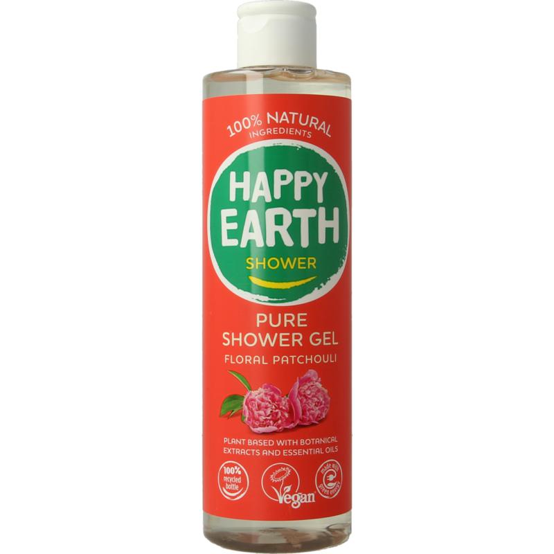 Happy Earth Pure showergel floral patchouli (300 ml)