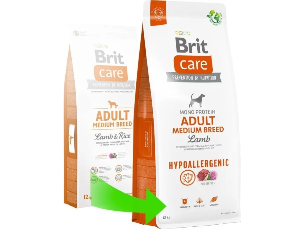 Brit Care Dog Hypoallergenic Adult Medium Breed, Lamb, 12 kg