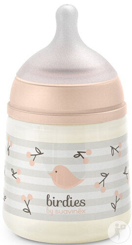 Suavinex Birdies Biberon Tetine SX Pro S Rose 150ml