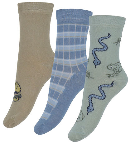 Minymo Socken - 3er-Pack - Timberwolf