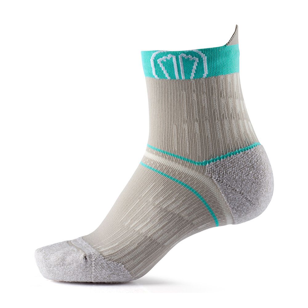 Sidas RUN ANATOMIC COMFORT - Chaussettes Femme gris clair/turquoise