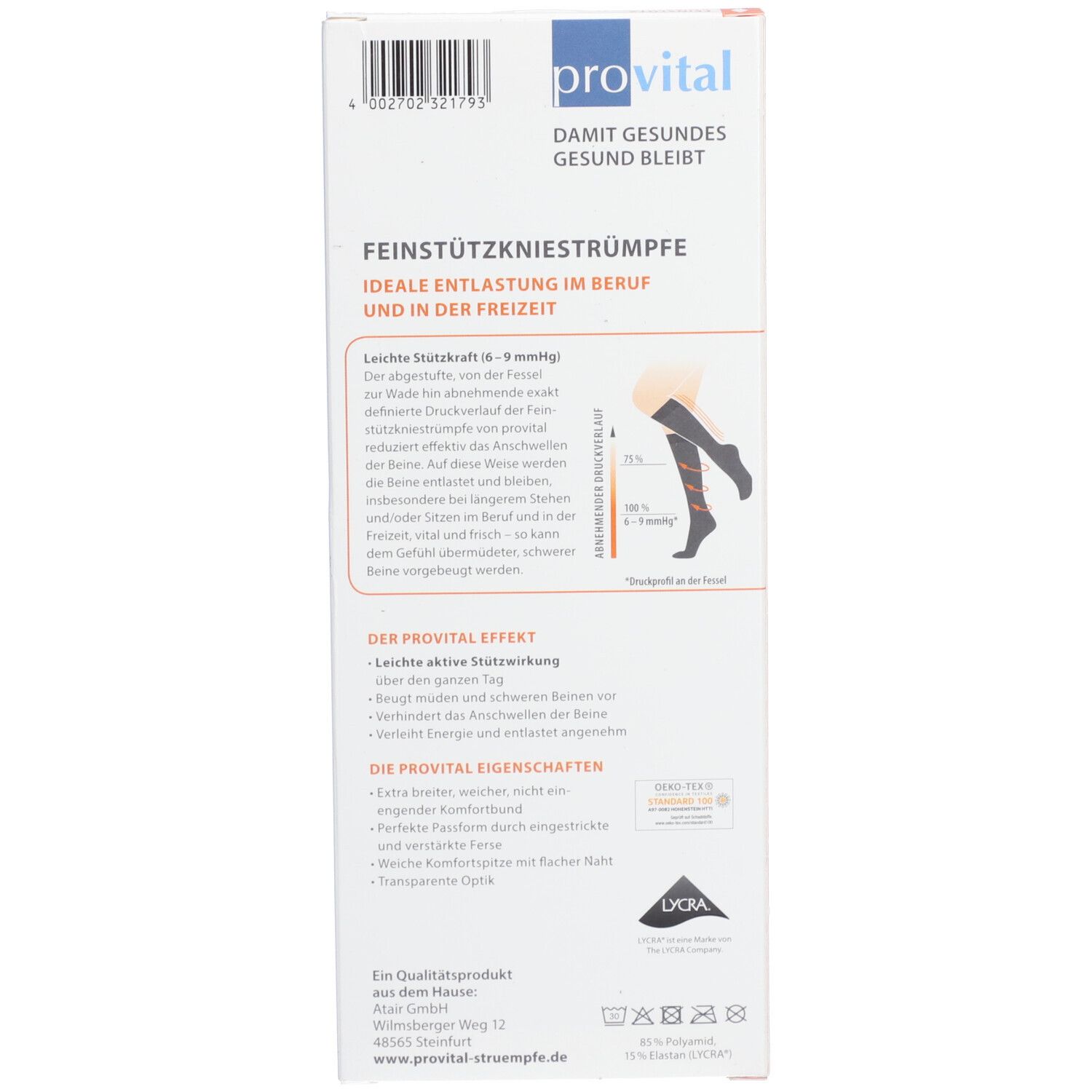 PROVITAL 40den Stützkniestrümpfe Gr.35-38 puder