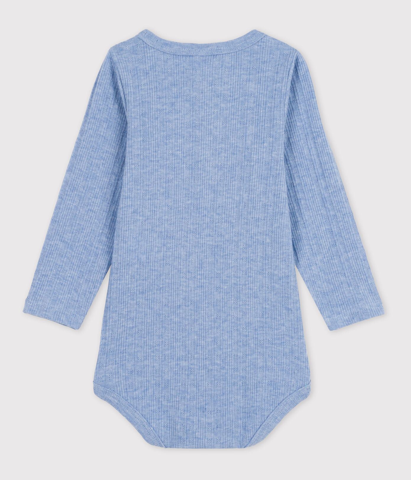 Body manches longues bébé col tunisien en coton