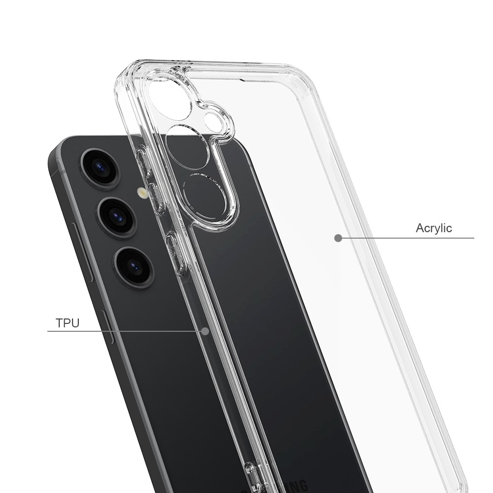 Samsung Galaxy S24 Hybrid Hülle TPU Bumper   Acryl Rückseite - Transparent