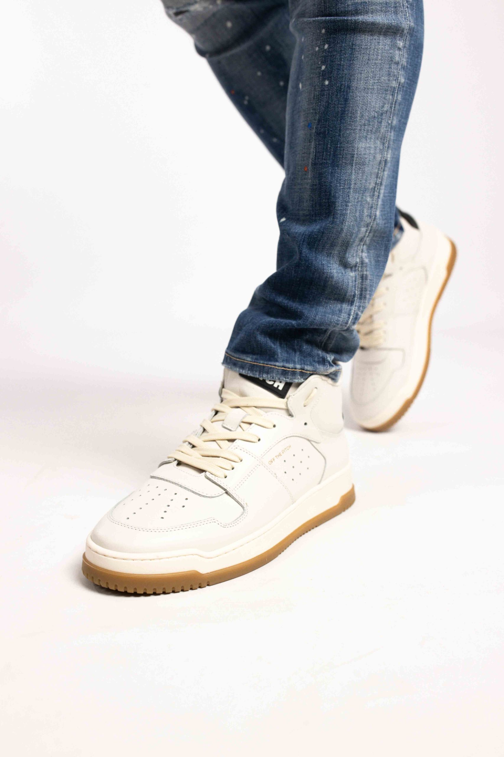Off The Pitch Supernova Mid Sneakers Heren Lichtgrijs/Zwart