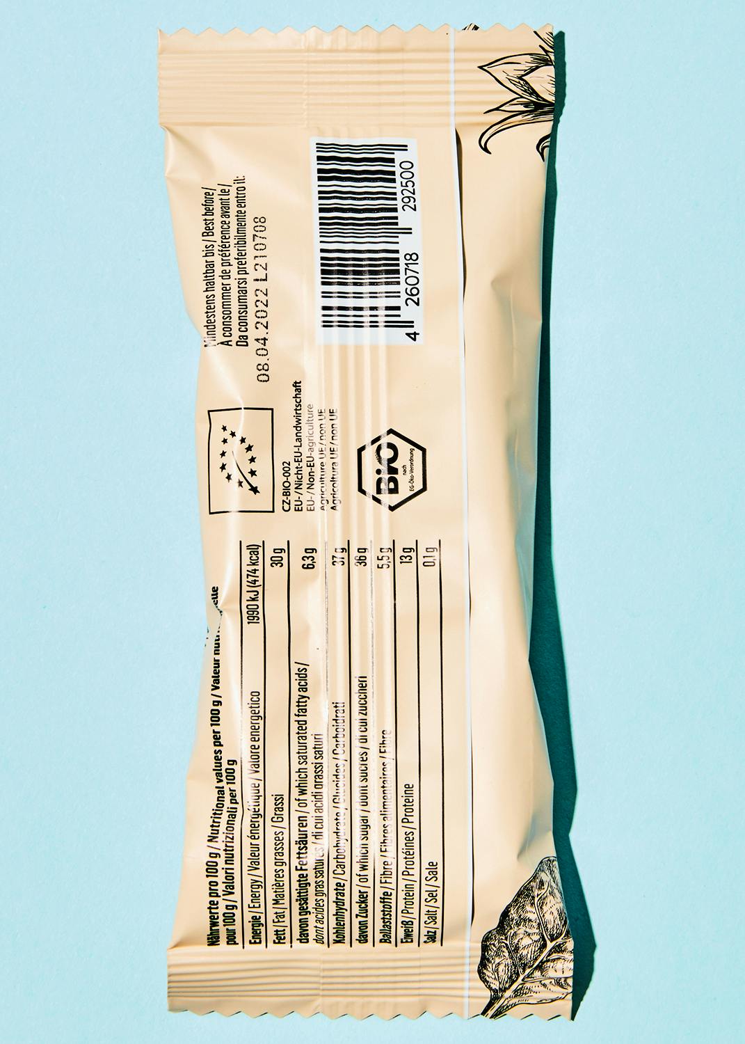 Bio Raw Bar Pineapple-Spinach 45 g