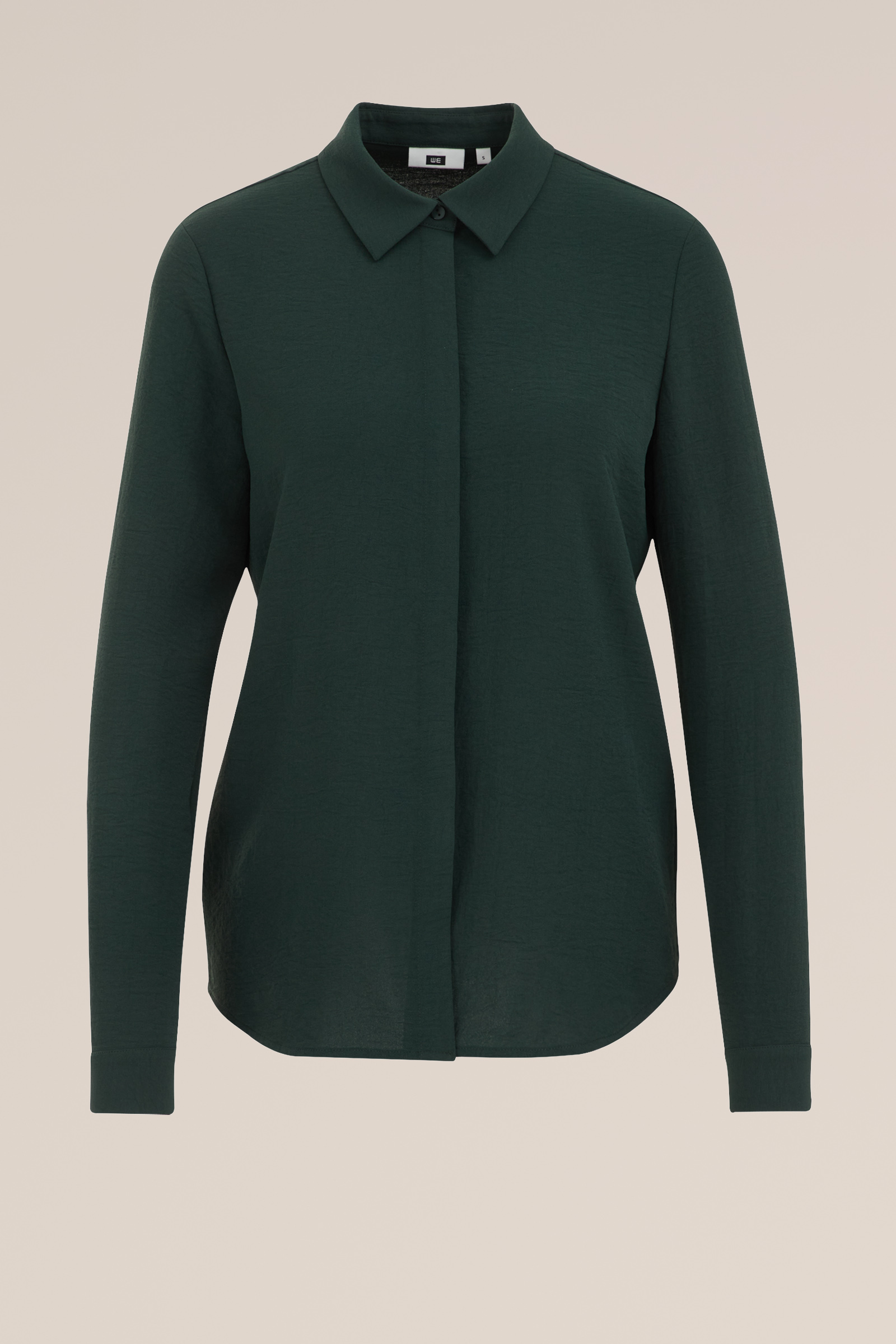 blouse met fijne structuur WE Fashion Donkergroen