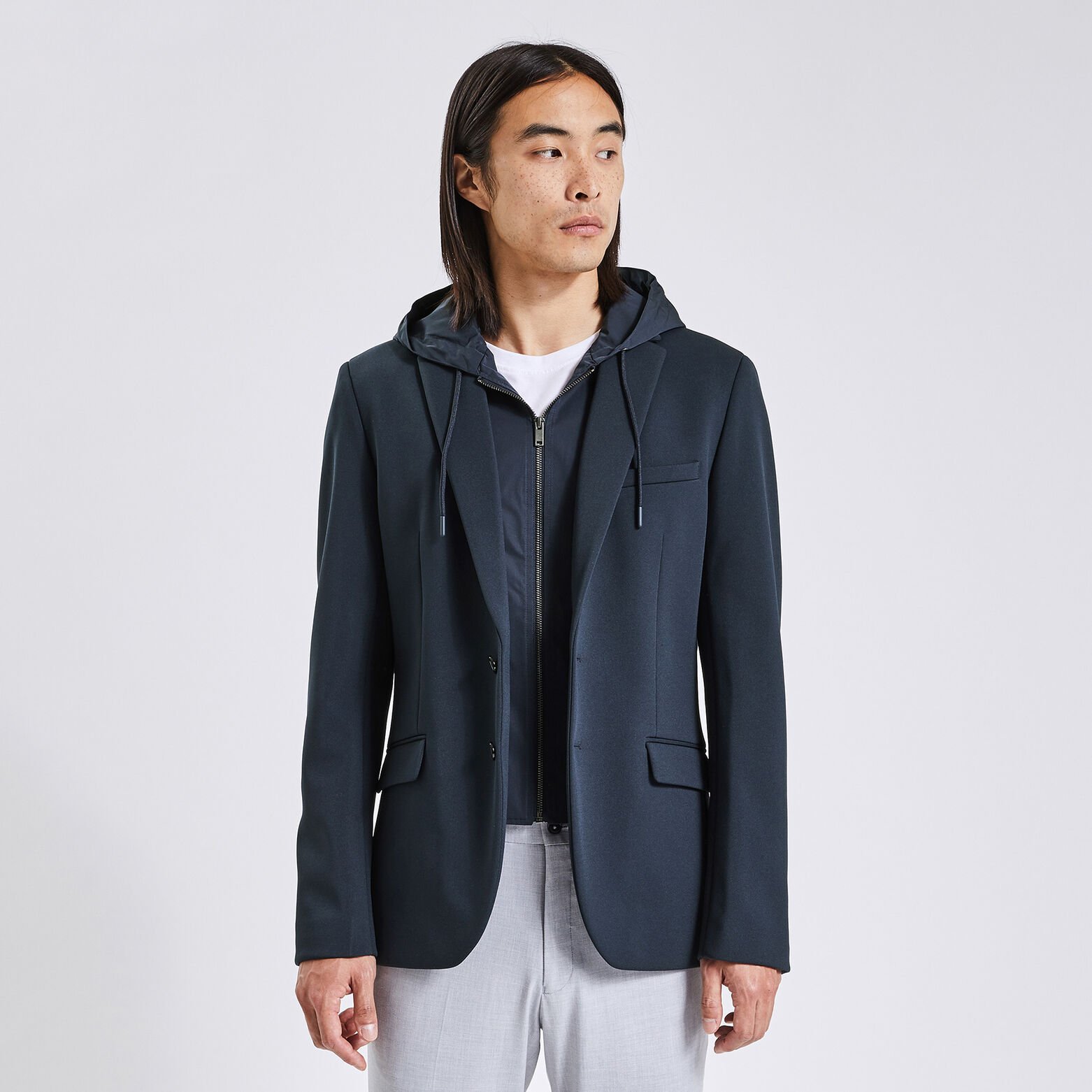 Veste 2 en 1 à capuche Bleu moyen