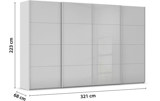 Kledingkast Finca Glans Glas