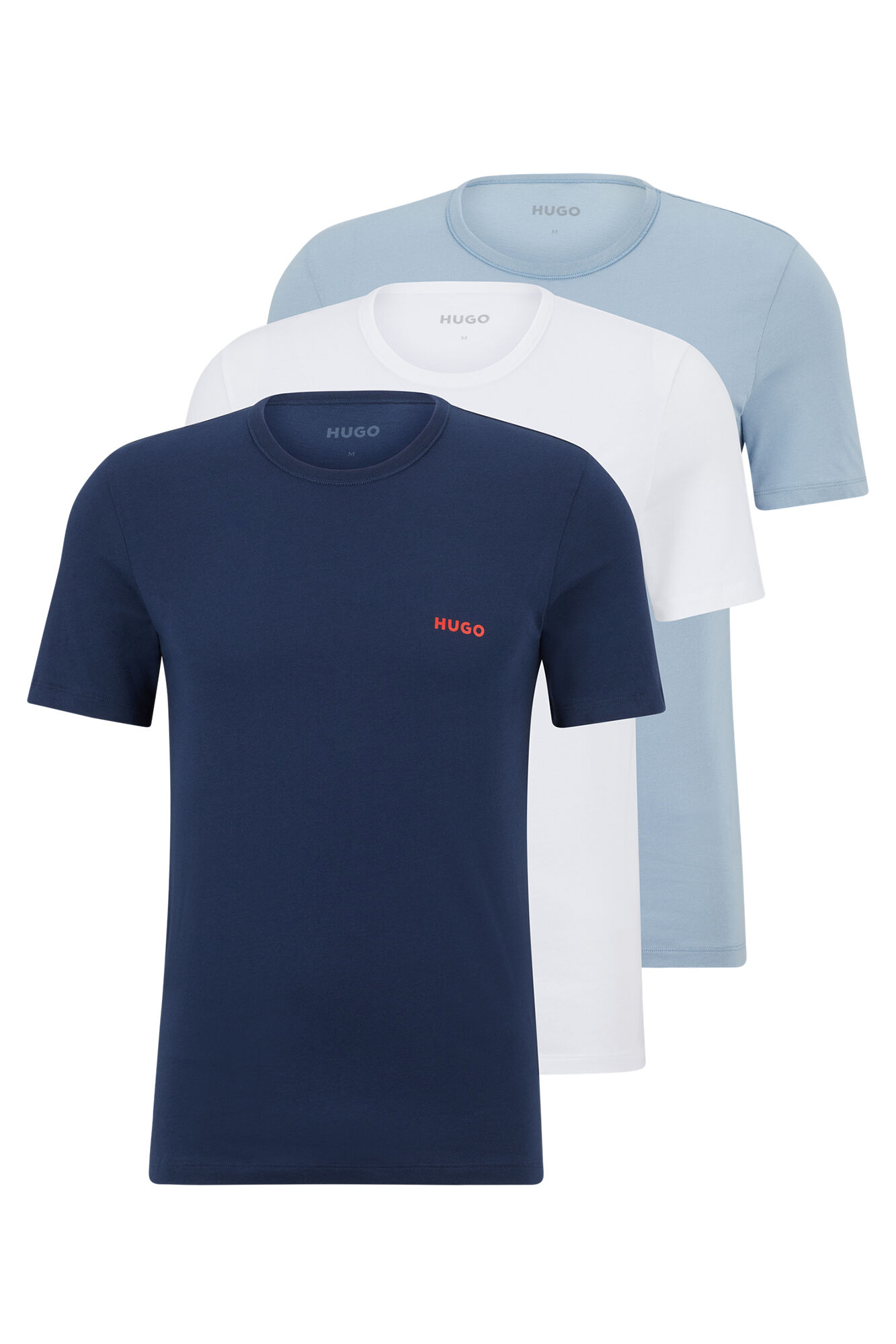 Pacote com 3 camisetas - azul marinho