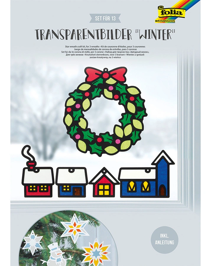 Transparentbilder-Bastelset WINTER 22-teilig