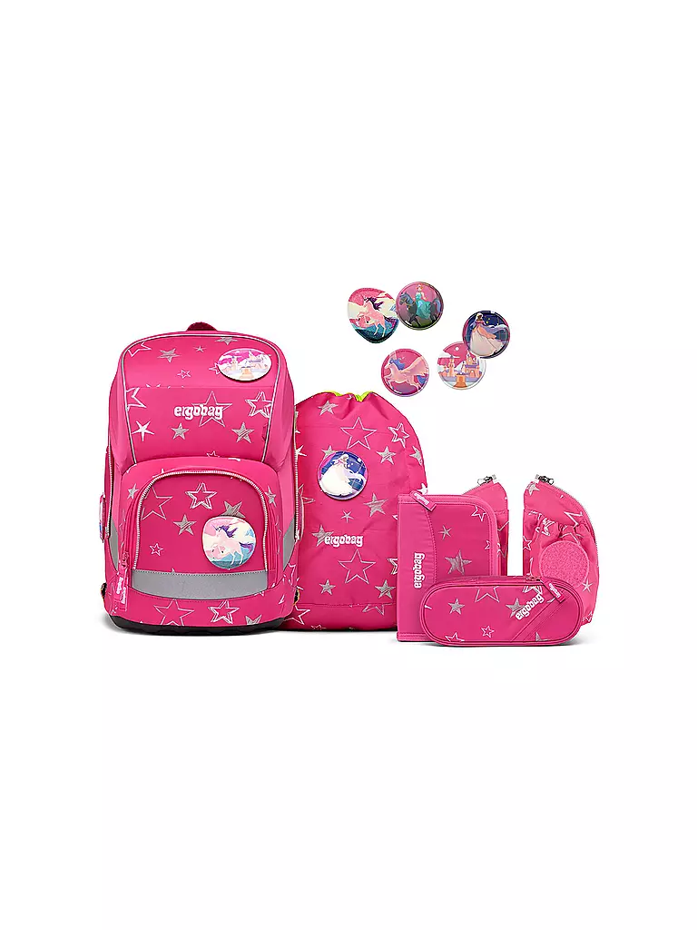 ERGOBAG Schultaschen Set 5tlg Wide - SternzauBär pink