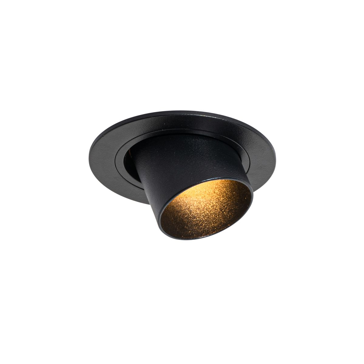 Moderne inbouwspot zwart GU10 35mm rond kantelbaar - Installa