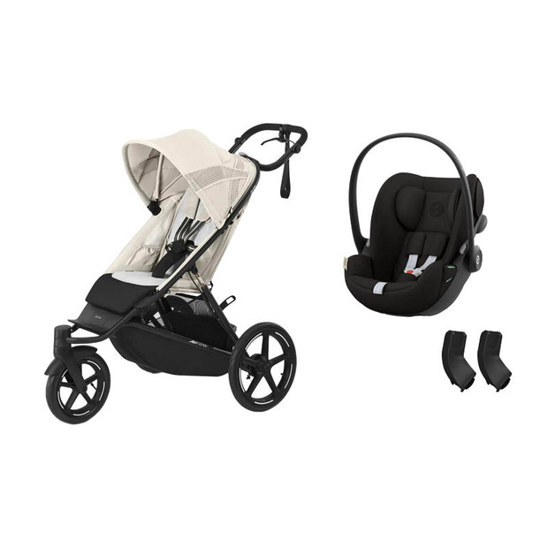 Poussette DUO Avi Spin Seashell + CLOUD G i-Size Magic Black - CYBEX