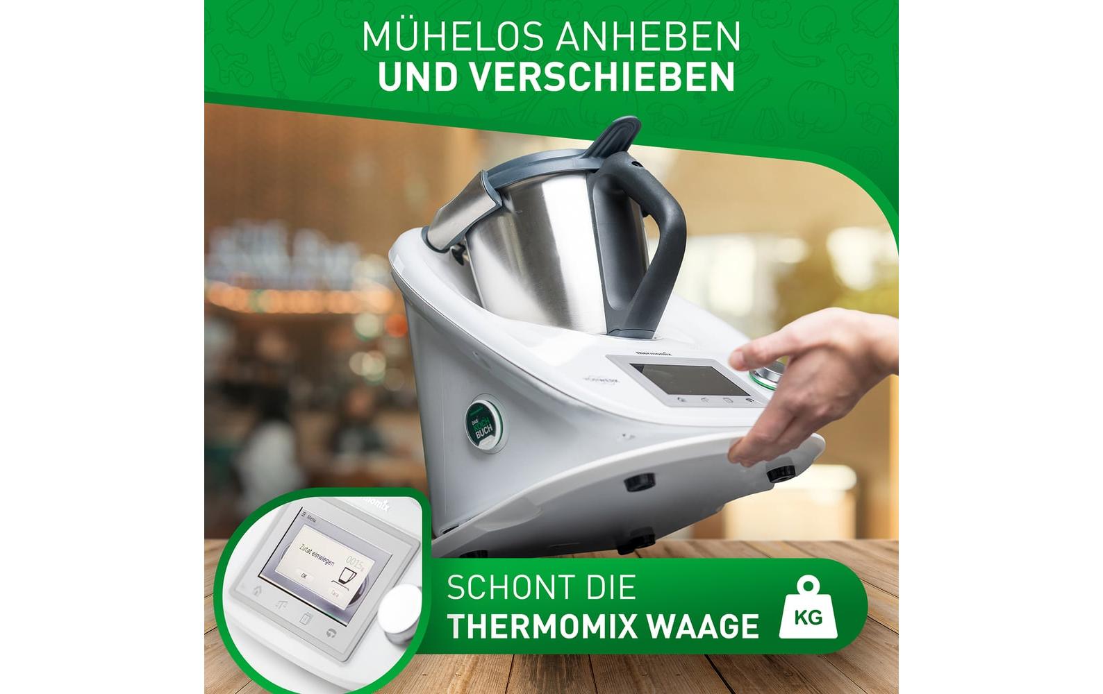 Gleitbrett für Thermomix – Mineral-AcrylsteinBewegliche Standplatte aus Acryl