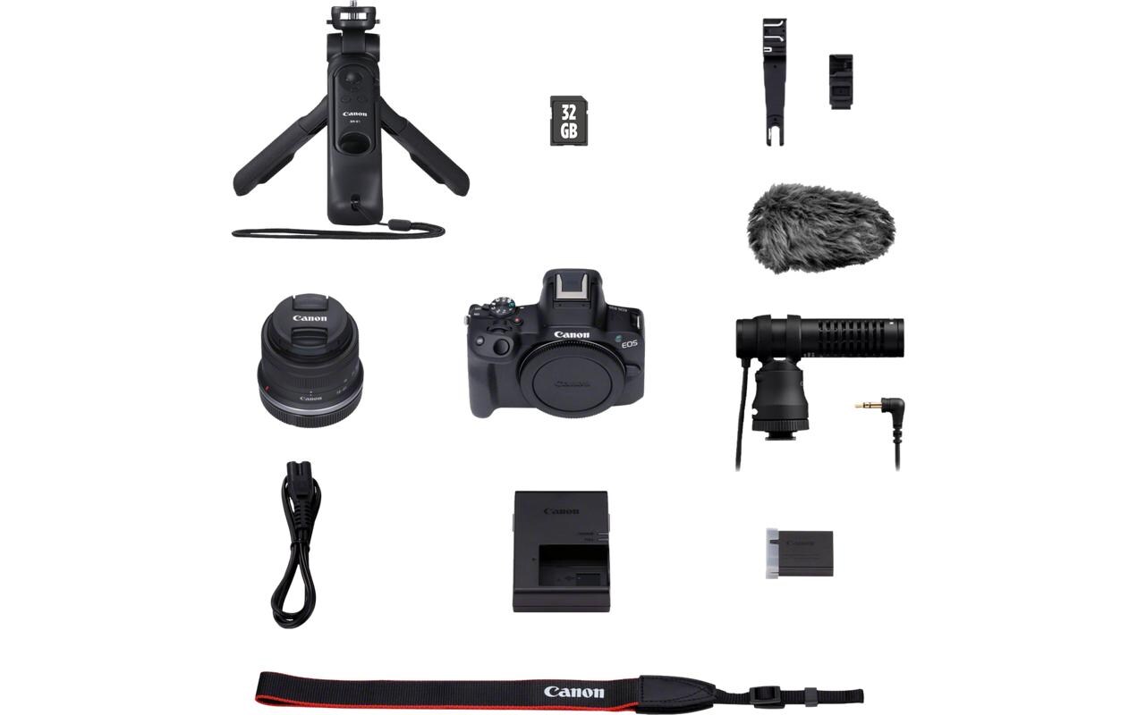 Fotokamera EOS R50 Content Creator Kit<br>Perfekte Einstieg in die EOS R Reihe für aktive Content Creator