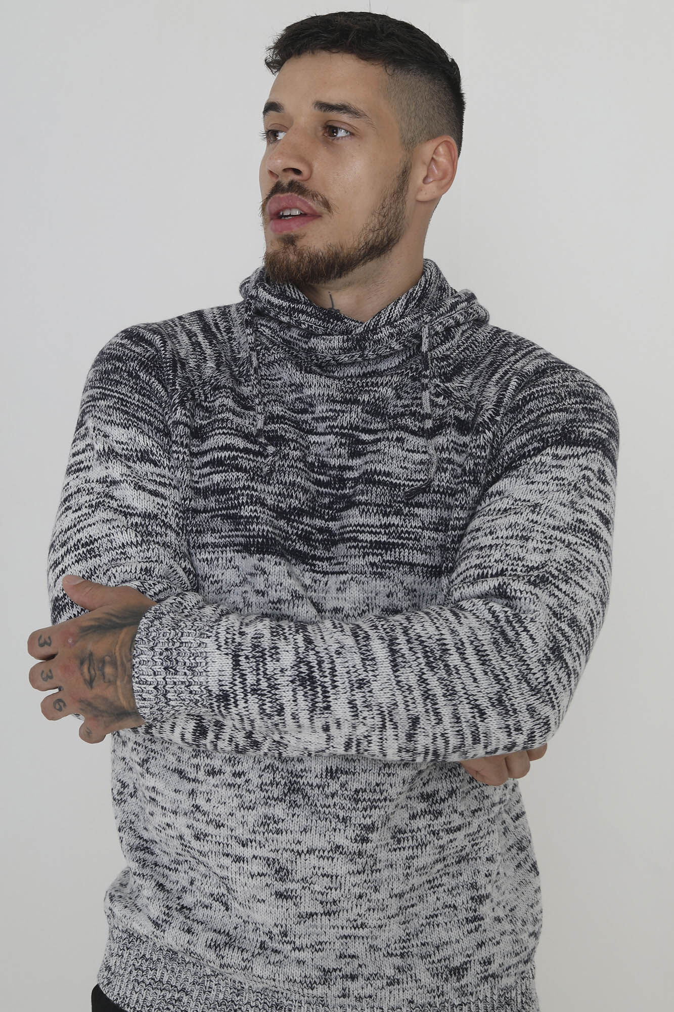 Camisa com blocos mesclados