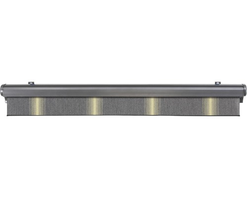 SOLUNA semi-cassette zonnescherm Comfort 2,5x2, doekdesign D417, frame DB703 donkergrijs, aandrijving rechts inclusief slinger