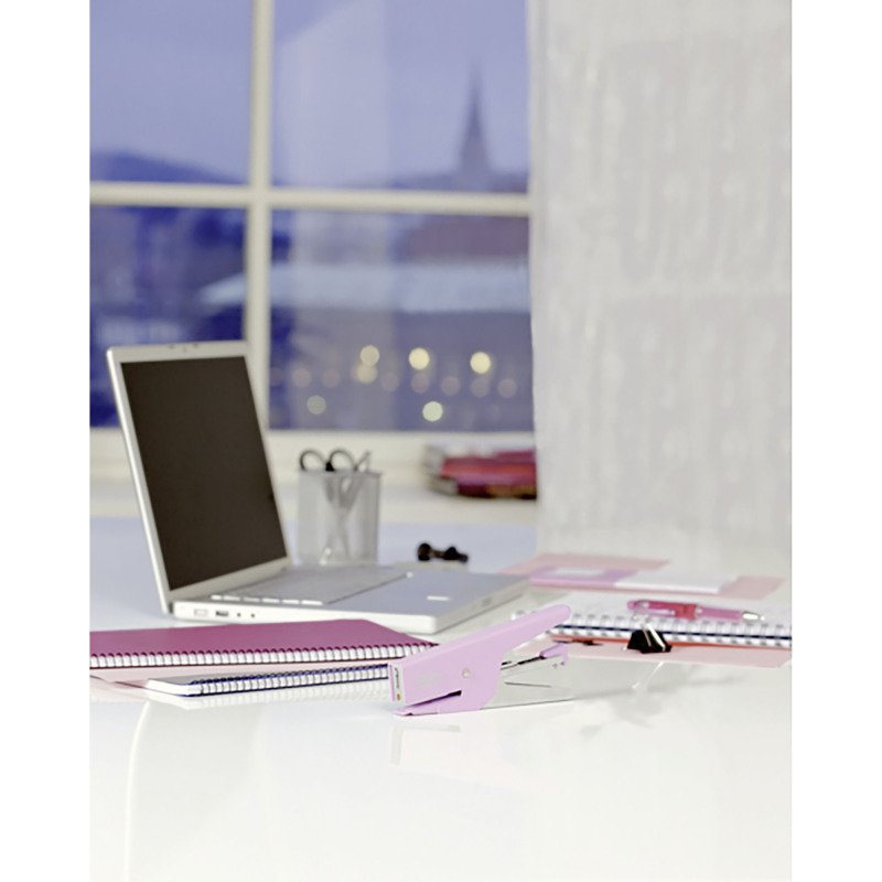 Agrafeuse pince Rapid bébé 58 rose - agrafes 8/4 - capacité de 15 feuilles