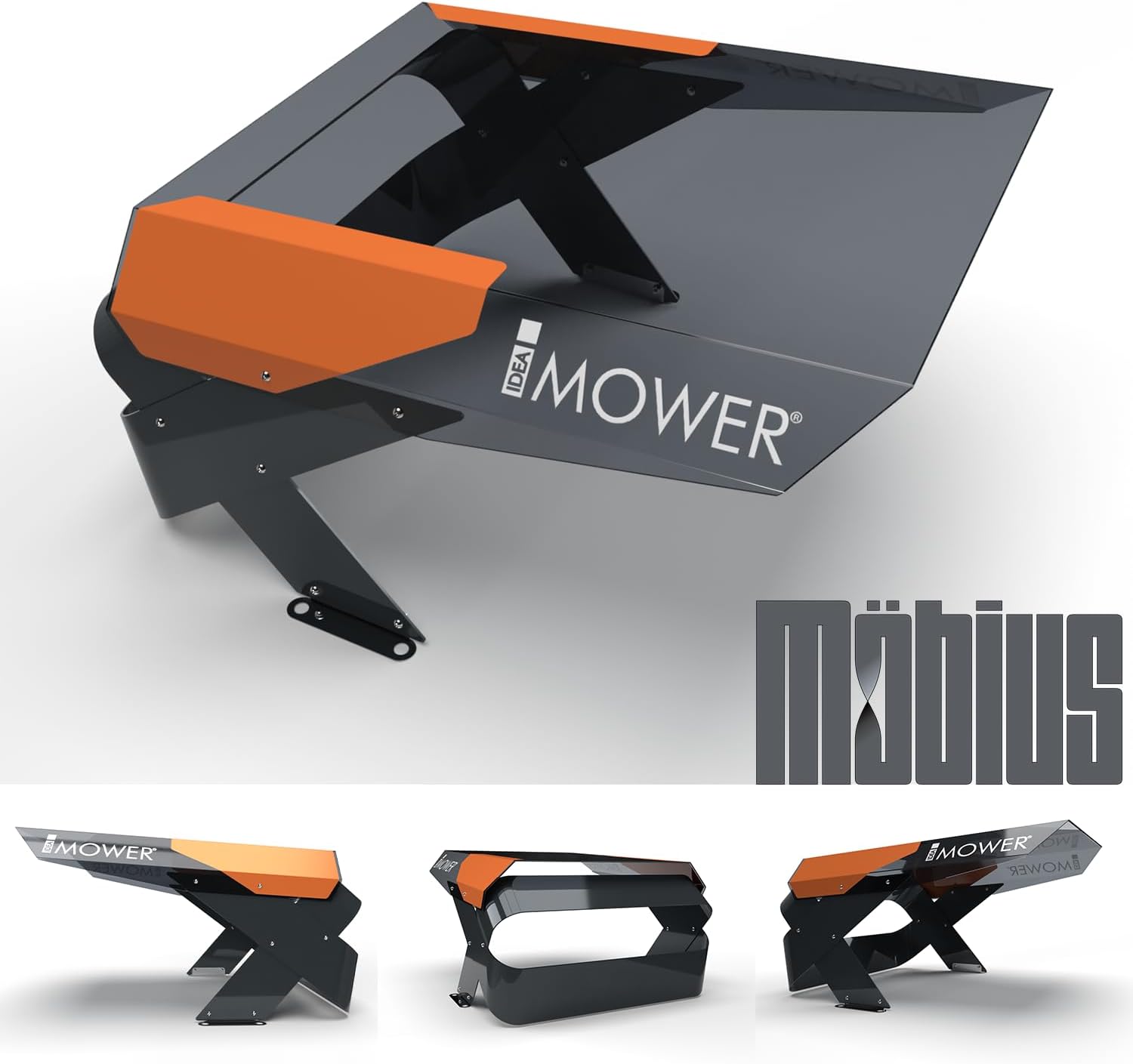 Idea Mower Mobius Mähroboter Garage Kompatibel mit Worx Vision | Rasenmähroboter Garage Hergestellt aus Polycarbonat mit 2UV-Schutz, Edelstahl und Aluminium-Verbundplatten