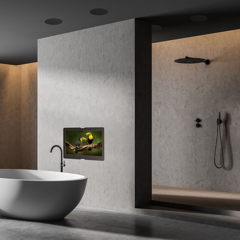 AquaSound ASV2770IXS Inbouw 27 inch waterdichte Badkamer TV