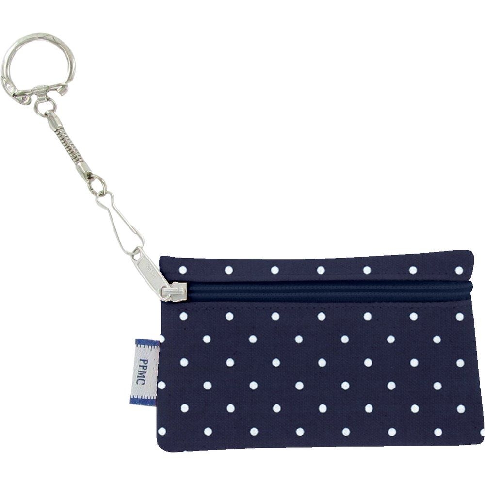 Pochette Porte-Clés Pois Marine