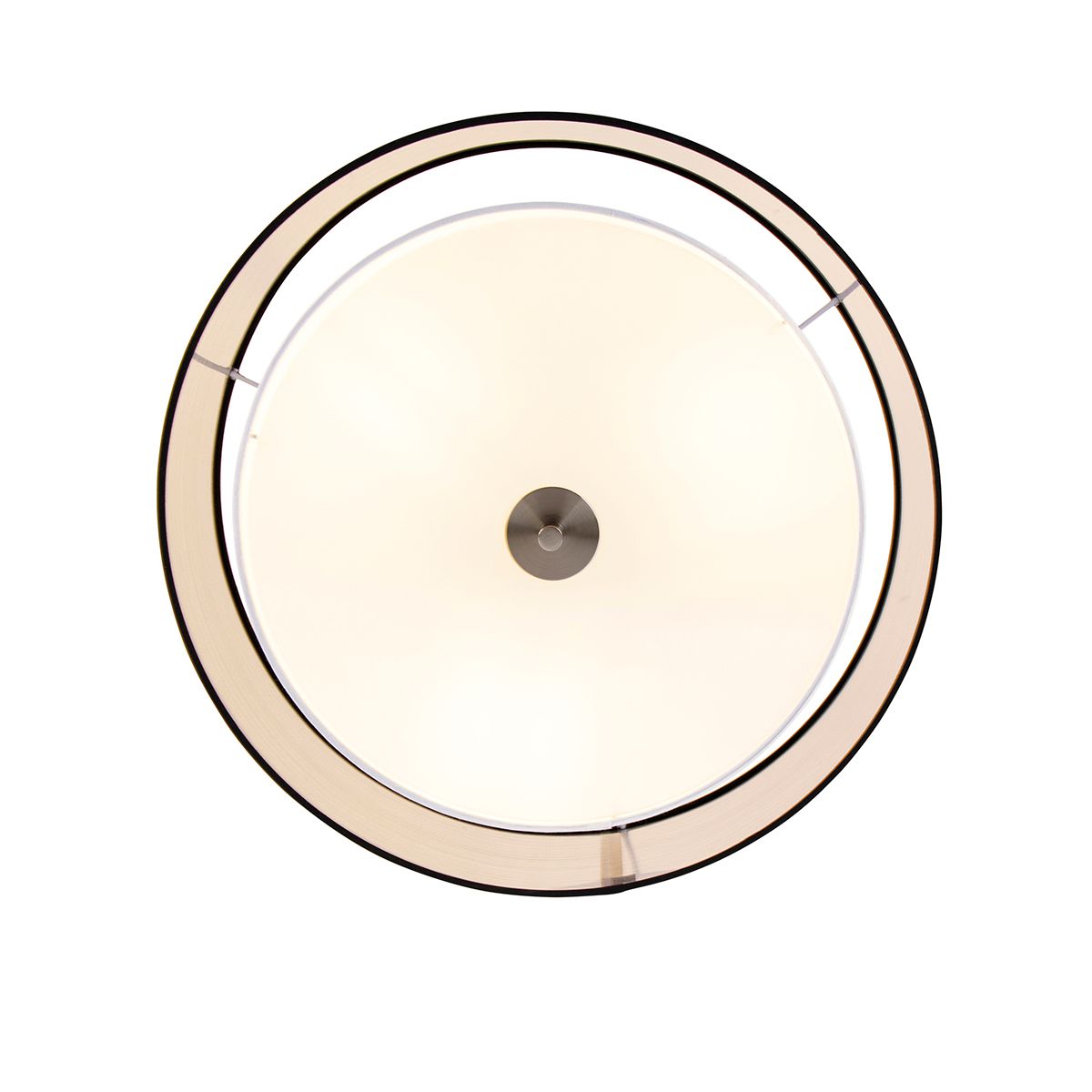 Smart plafondlamp zwart met wit 50 cm incl. 3 Wifi A60 - Drum Duo