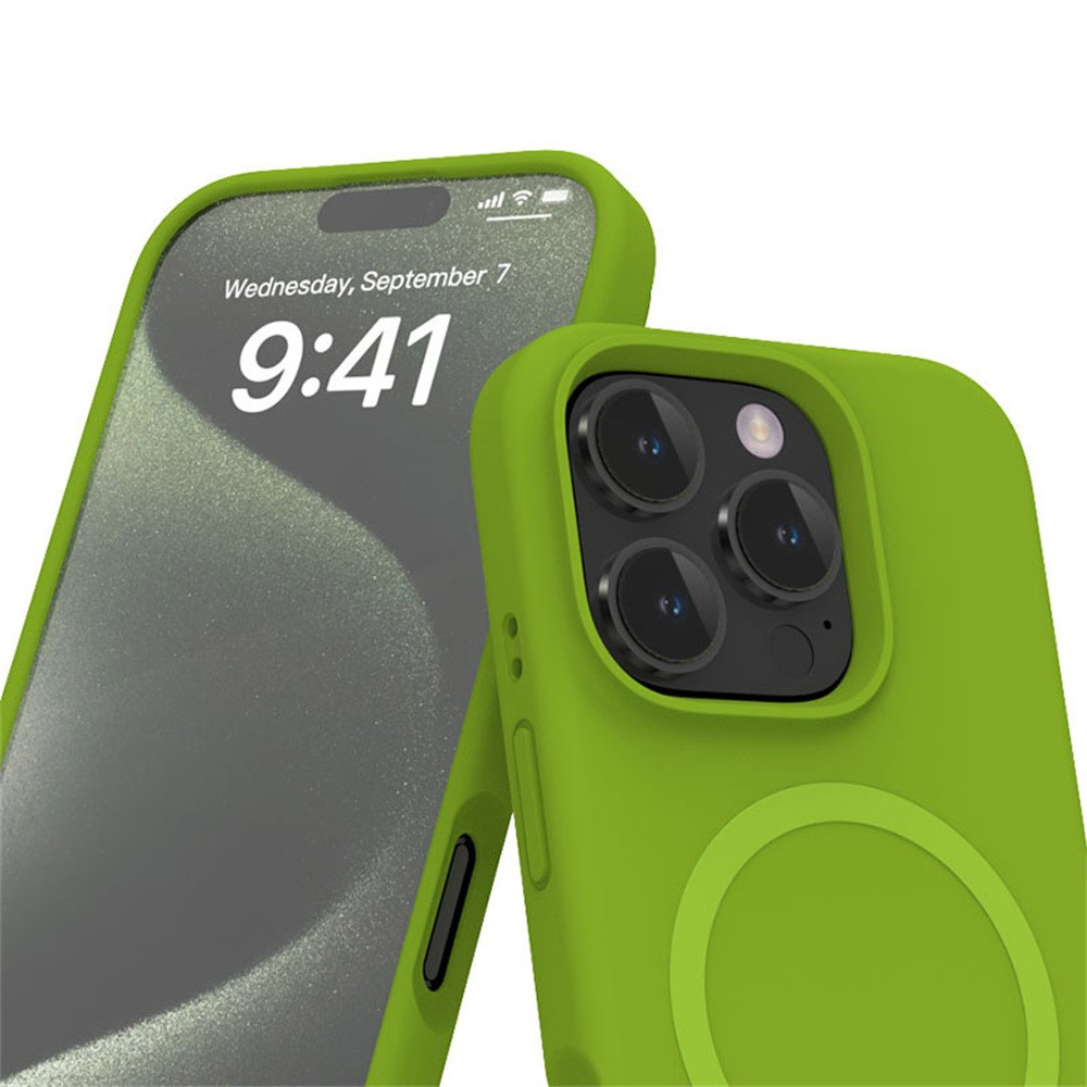 iPhone 16 Pro MagSafe Silikon Case Hülle - Schwarz