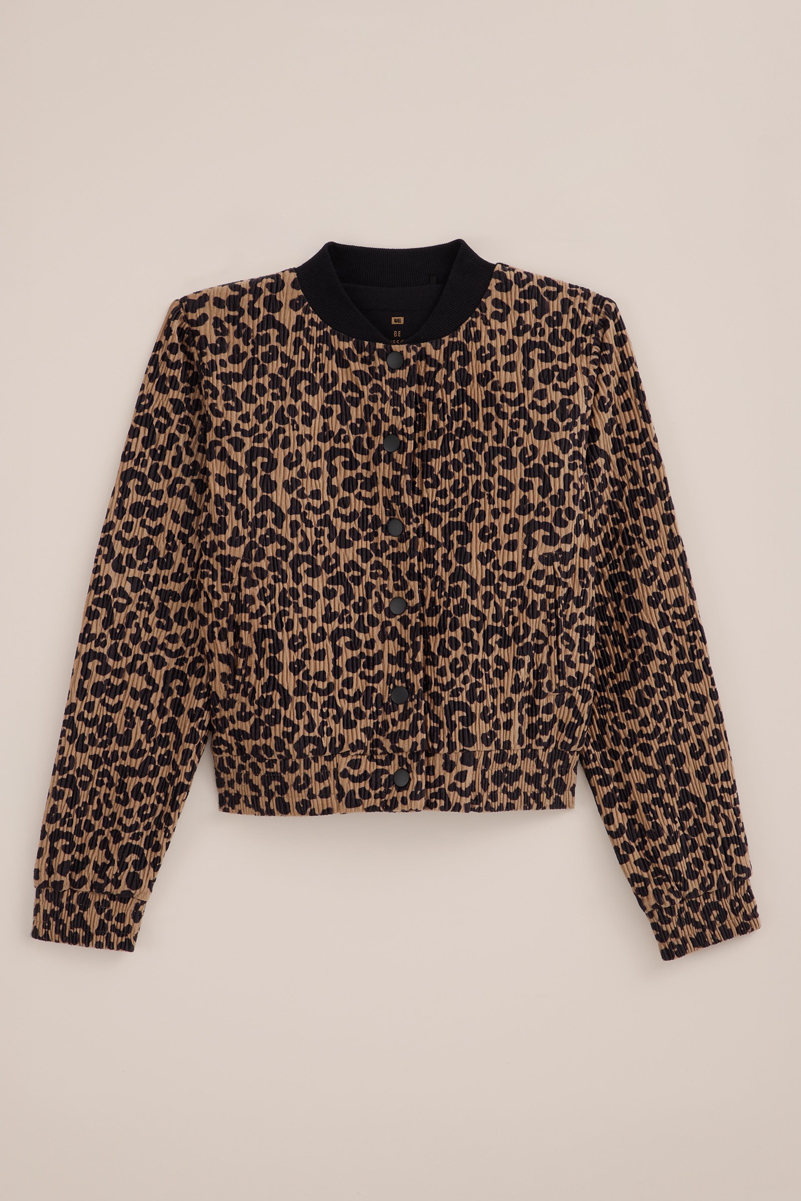 Meisjes bombervest met dessin WE Fashion Zwart