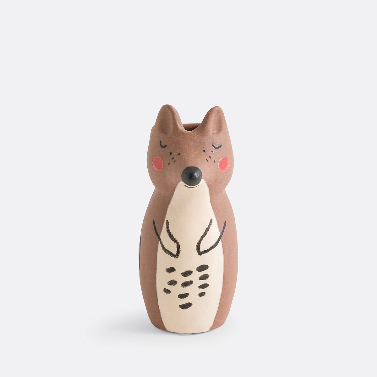 LA REDOUTE INTERIEURS<br>Decoração raposa em faiança, Alt.16 cm, Bobino