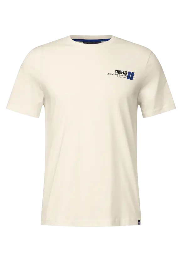 T-Shirt mit Prints - wool white