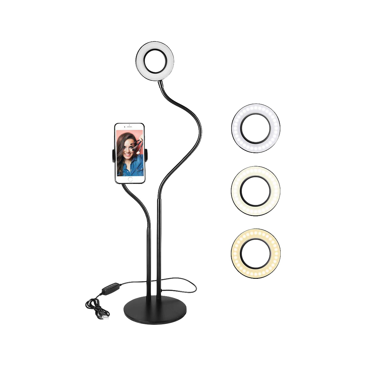 Picture Me 2in1 LED selfiering på stativ