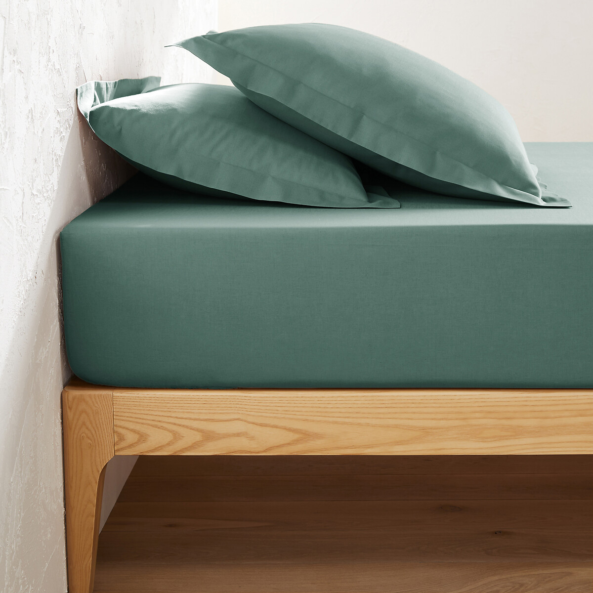 LA REDOUTE INTERIEURS<br>Lençol de baixo liso em tecido tergal, bainha de 25 cm, Scenario