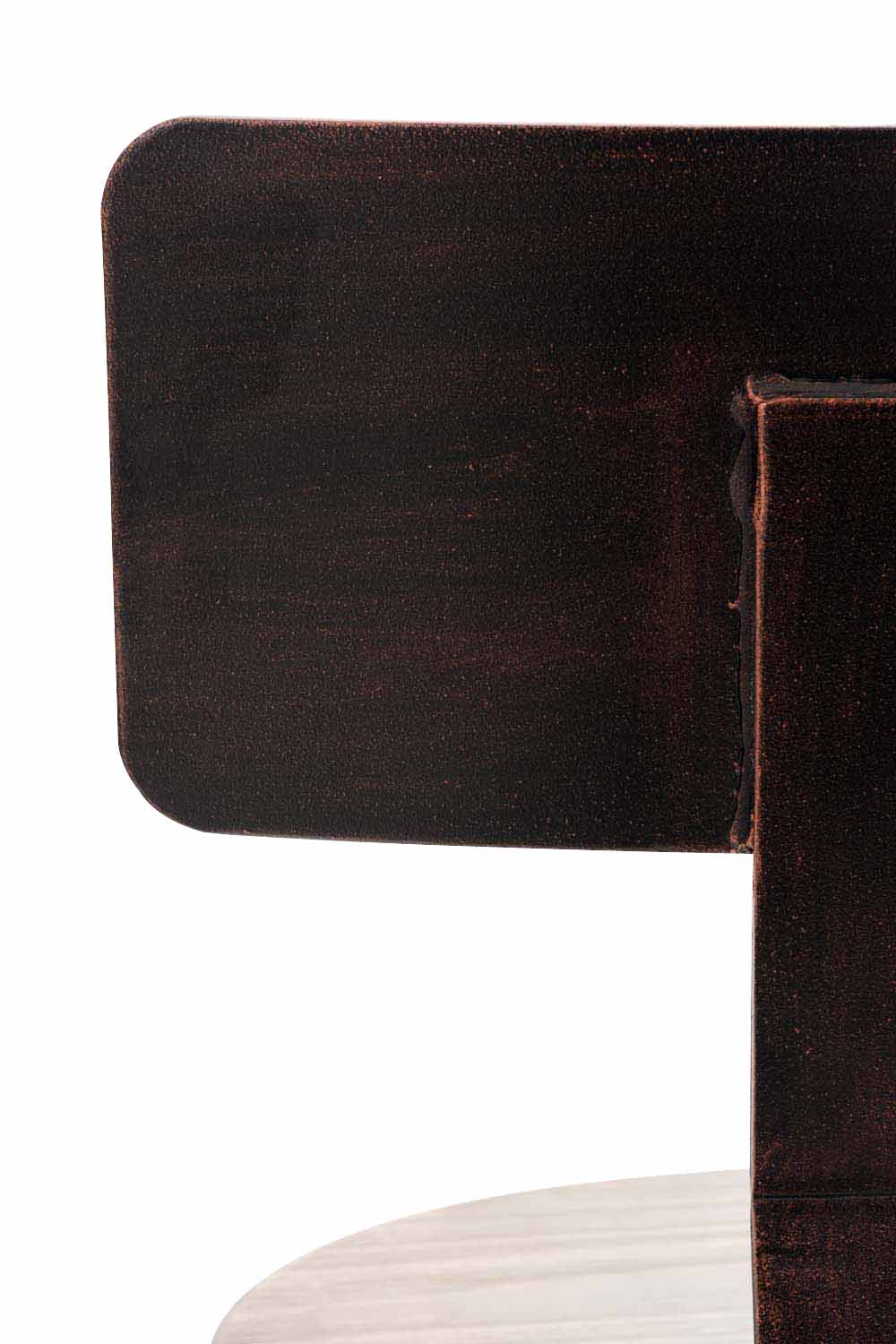 CLP 2er Set Barhocker Elko Im Industrial-Look I Höhenverstellbarer Thekenhocker Mit Holzsitz Und Rückenlehne I Metallhocker Mit Fußstütze