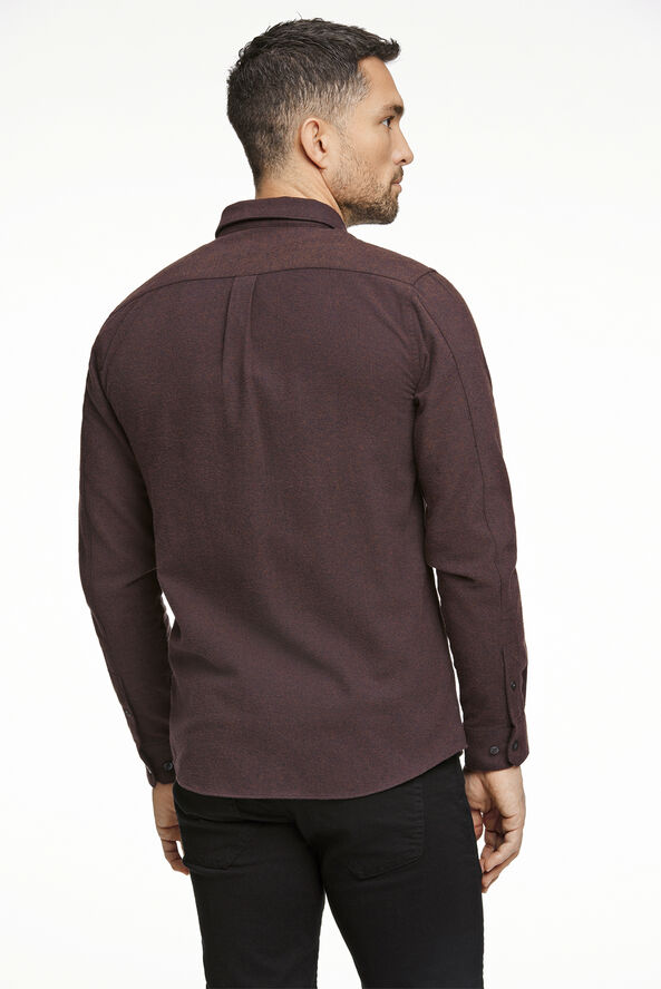 Lindbergh Brushed twill shirt L/S Dk burgundy