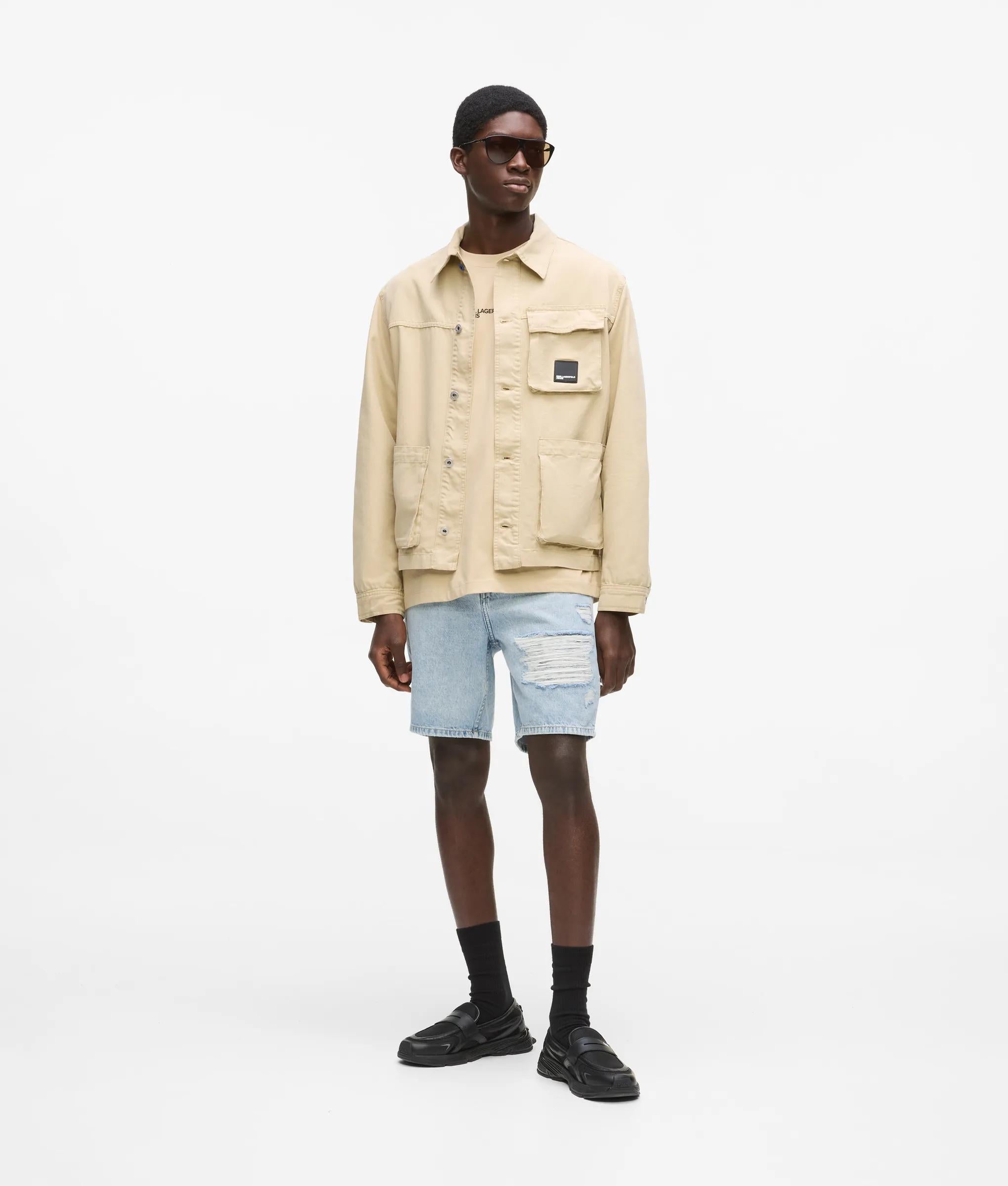 Versleten, ontspannen denim korte broek