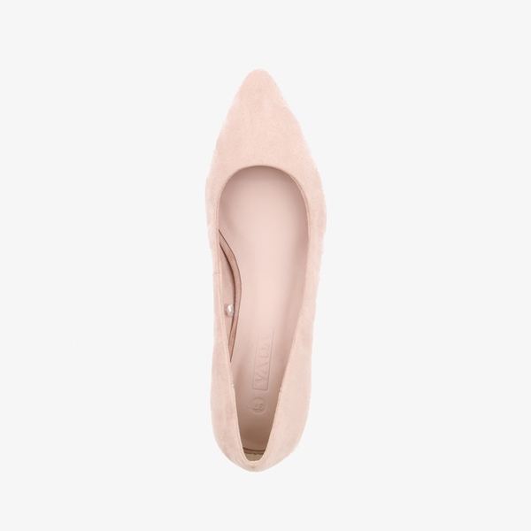 Nova dames pumps met blokhak beige