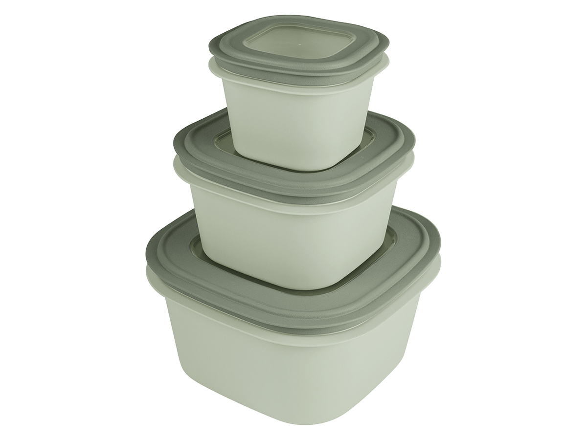 Sunware Sigma home 3-delige set vershoudbakjes - Green
