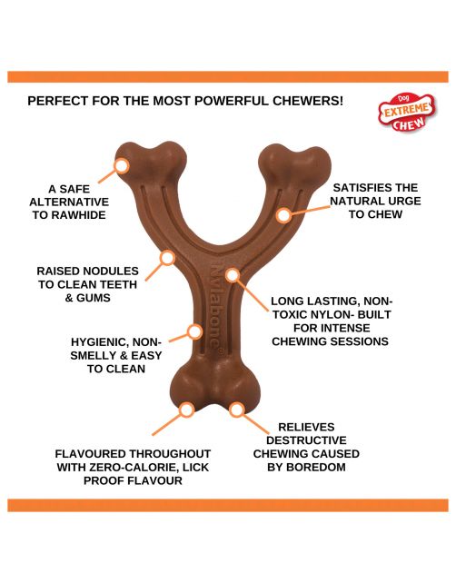 Nylabone Extreme Chew Wishbone Bizon Bizon - Hondenspeelgoed