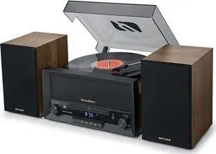 Muse MT-120 MB, Home audio midi system, Vejledning, Sort, Transparent, Træ, 33,45,78 rpm, 45 rpm, FM