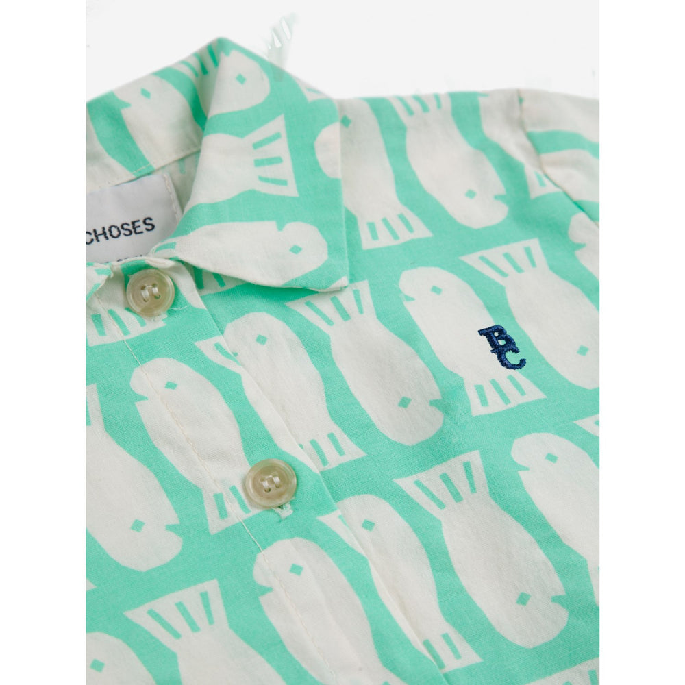 Køb Bobo Choses Lys Green Lucky Fish All Over Woven Skjorte